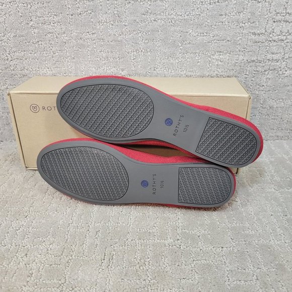 Rothy’s The Flats Scooter Red Slip On Ballet Shoes Women's Size US 10.5, 12 - Picture 4 of 10